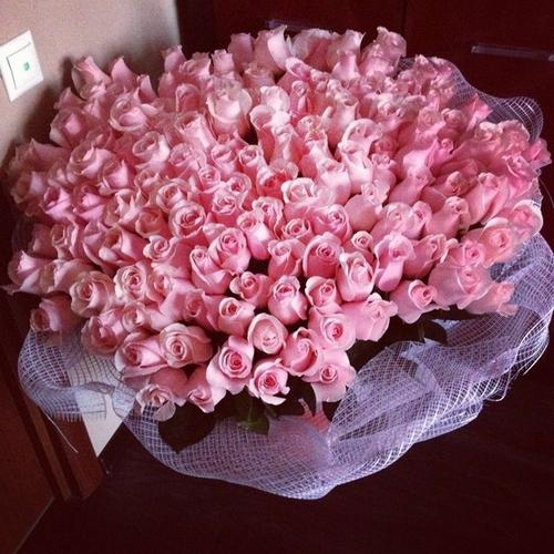 Un énorme bouquet de roses - un cadeau chic pour les êtres chers!